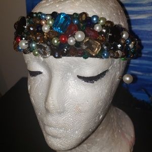 Multijeweled Headband with matching earrings